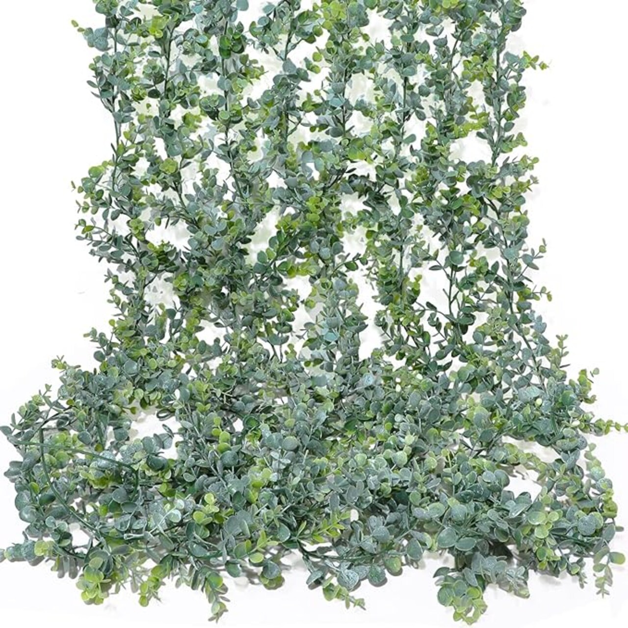 20 Pcs 5.9ft Artificial Eucalyptus Garland Greenery Eucalyptus Leaves Vines Faux Silk Silver Dollar Eucalyptus Vines Plants for Wedding Party Tables Centerpieces Backdrop Arch Wall (Stylish Style)